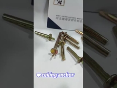 الصفراء الزنك المصفوفة السقف مرساة محول فولاذ الكربون الصف 4.8 6x40mm 6x60mm