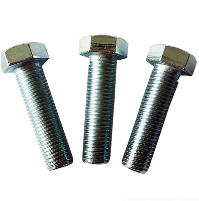 الدرجة 4.8 DIN933 8x20mm الأسود هيكس الرأس المسامير الكاملة الخيوط الفولاذ الكربوني المقوى بالزنك