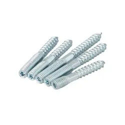 M6 * 60 M10 * 200 الكربون الفولاذية المعلقة المسامير الخشبية إلى المعدن المقابس مزدوجة نهاية الأثاث إصلاح